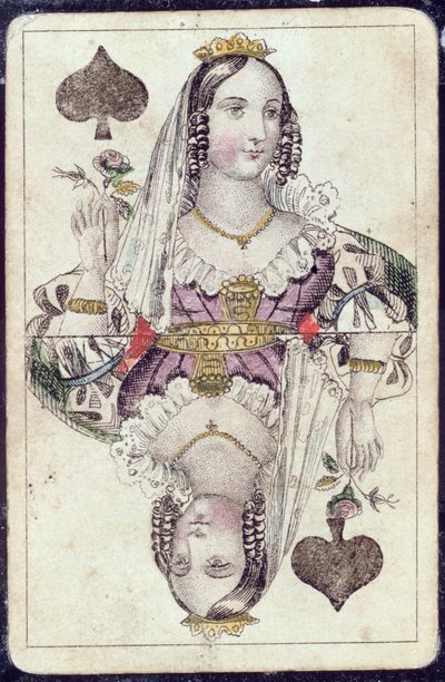 Playing Card: Queen of Spades by American School